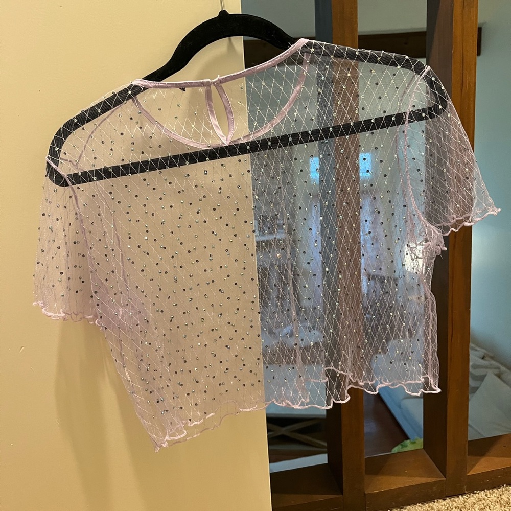 Rhinestone womens small overshirt